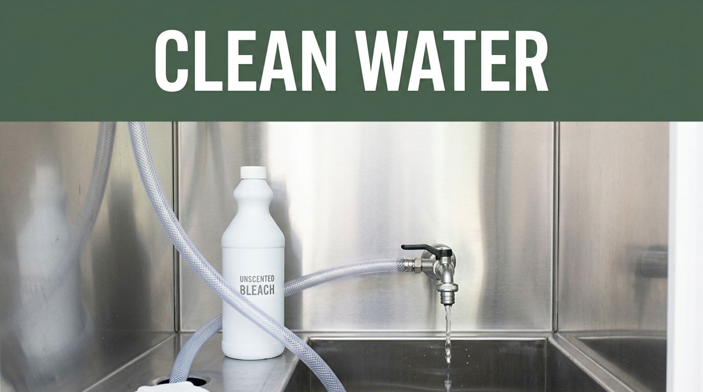How to Sanitize an RV Fresh Water Tank Safely
